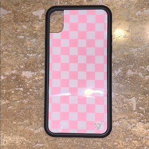 iPhone XR Pink Checker Wildflower Case